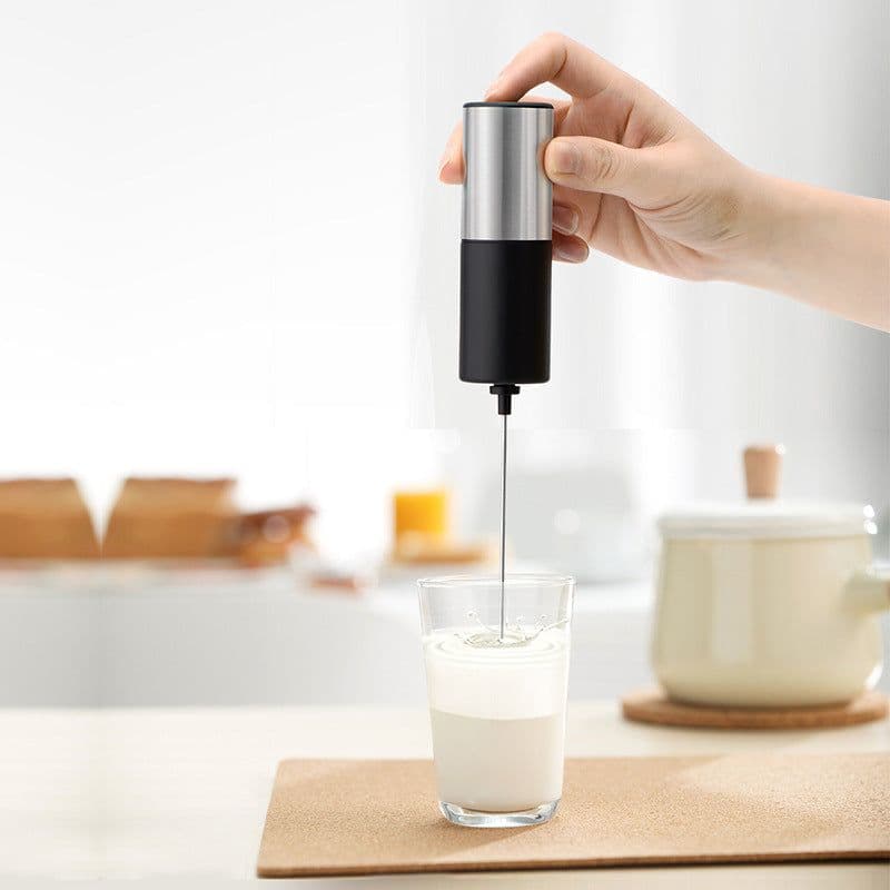 image-Electric Milk Frother - Stainless Steel Mini Coffee Foam Maker
