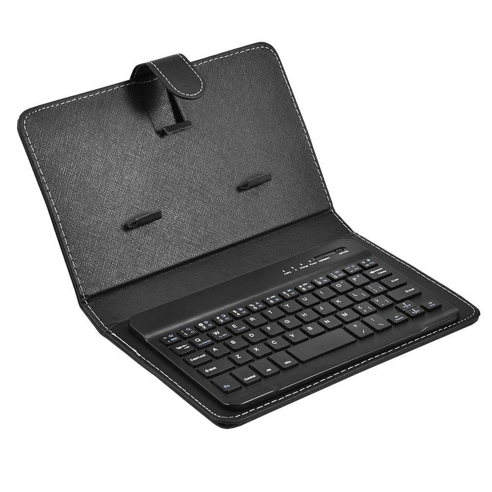 image-Mobile phone bluetooth keyboard leather case suitable for Android Apple mobile phone protective case external keyboard leather case split leather case