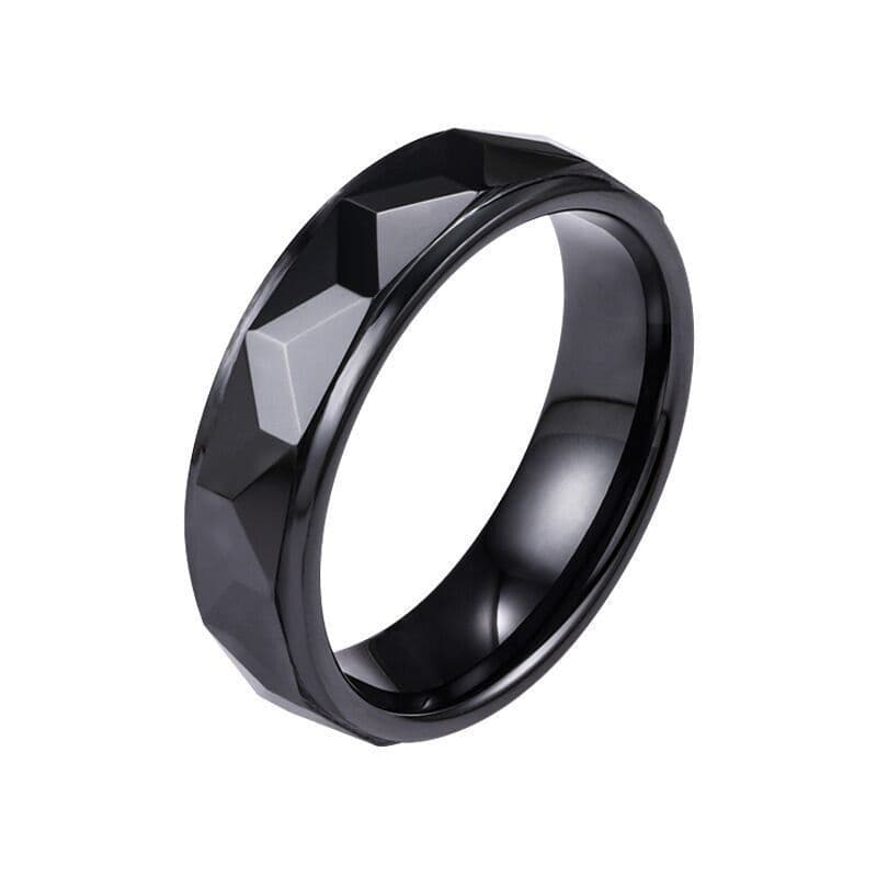 image-Ceramic Ring Black Unisex Size 12