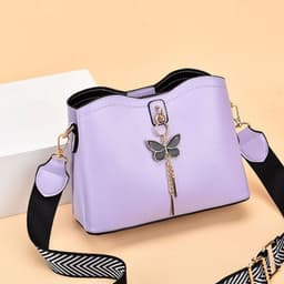 image-Women's PU Bucket Bag - Off White Messenger