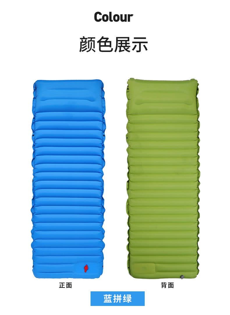 image-Inflatable Camping Mat 190x70cm TPU Nylon Gray