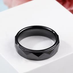 image-Ceramic Ring Black Unisex Size 12