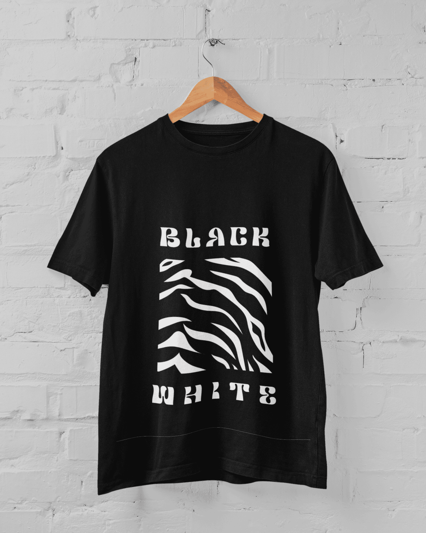 image-Black and White T-shirt Swedish Attitude