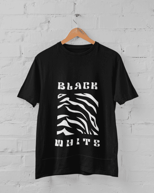 image-Black and White T-shirt Swedish Attitude