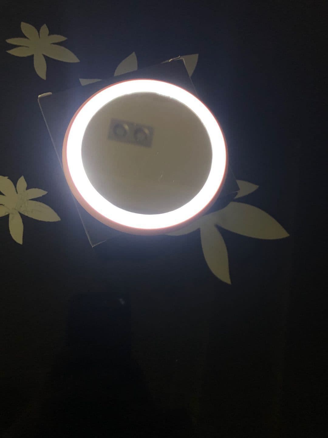 image-Mini LED Makeup Mirror - Portable Folding Round