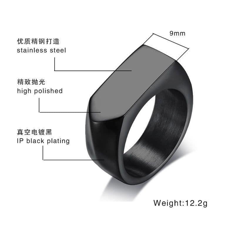 image-New Arrival Stainless Steel Trendy Brand Arrow Ring European and American Style Personalized Men's Ring Can Be Engraved RC-381