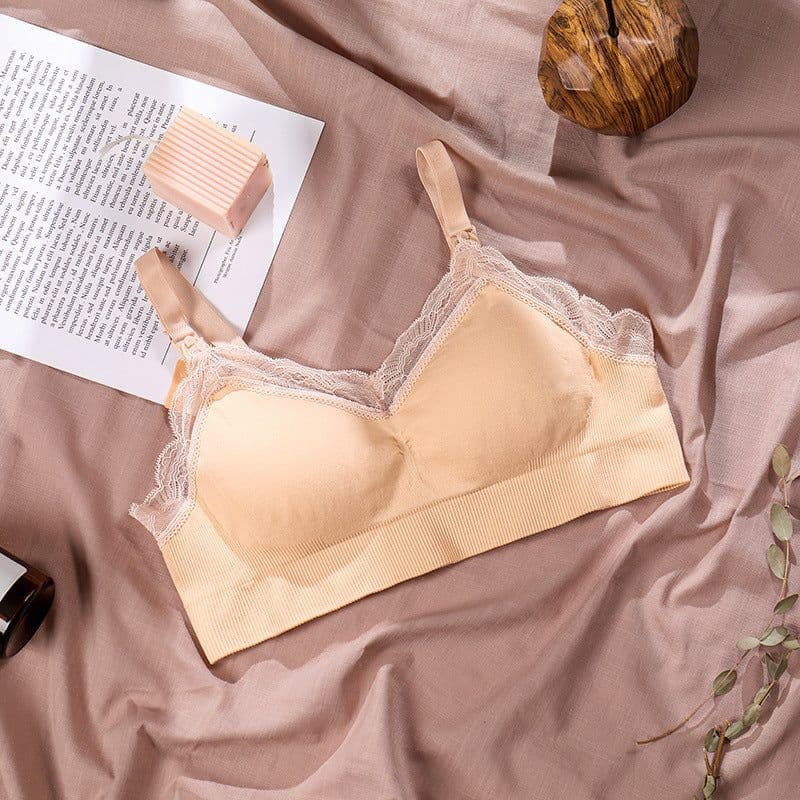 image-Pregnant Women Breastfeeding Bra No Rims - Anti-Sagging One-Handed (60 characters)