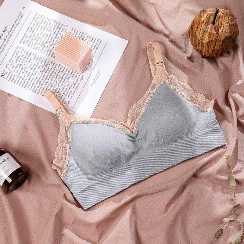 image-Pregnant Women Breastfeeding Bra No Rims - Anti-Sagging One-Handed (60 characters)