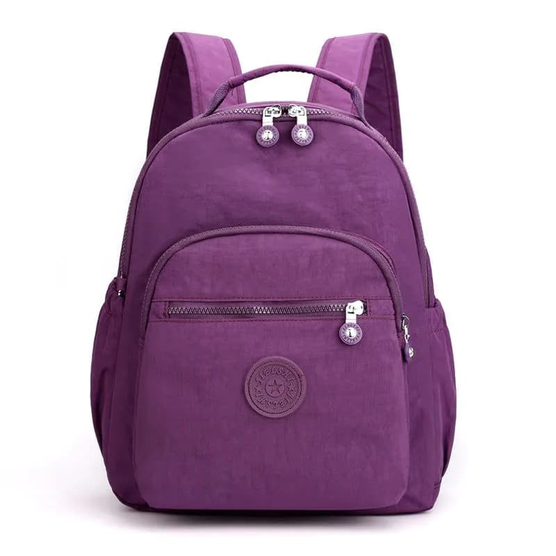 image-Jielangshi Nylon Backpack - Gray Bamboo Leaves