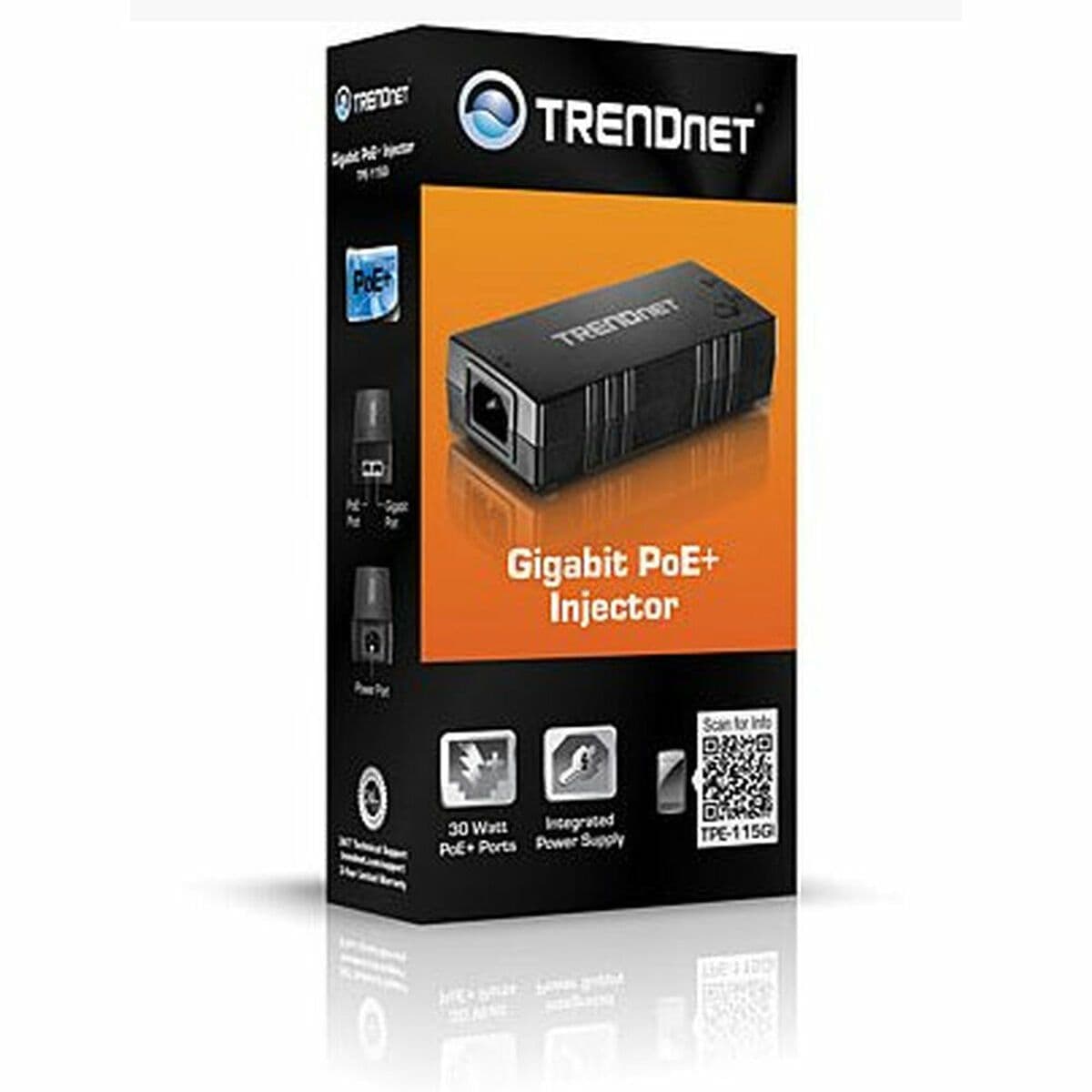 image-PoE Injector Trendnet TPE-115GI Black