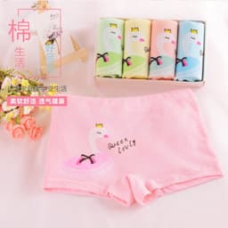 image-Girls Cotton Boxer Shorts For 3 To 8 Years Old Comfort Fit