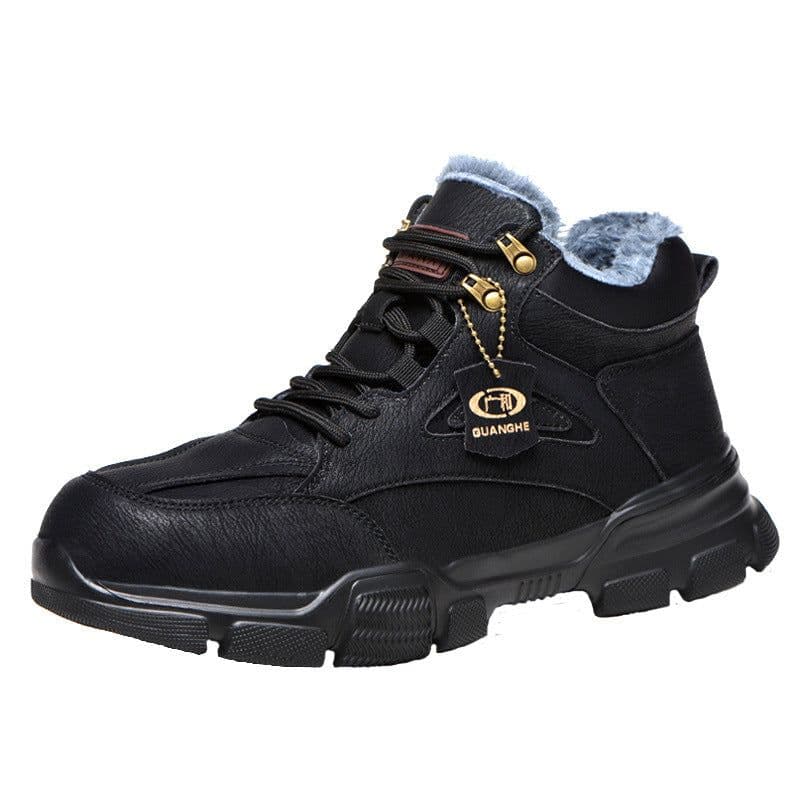 image-Guanghe Men's Anti-Smashing Safety Shoes - Blue Mesh, Steel Toe, 200 Impact
