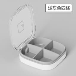 image-Upgraded Small Pill Box, 4/6 Grids, Green, Waterproof, Portable