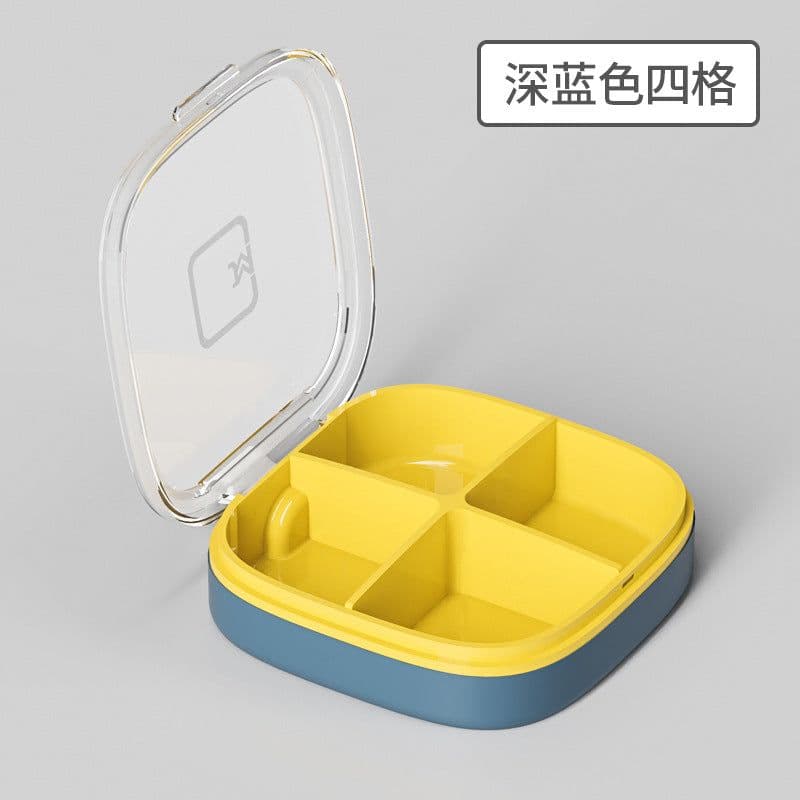 image-Upgraded Small Pill Box, 4/6 Grids, Green, Waterproof, Portable