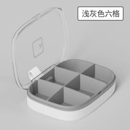image-Upgraded Small Pill Box, 4/6 Grids, Green, Waterproof, Portable