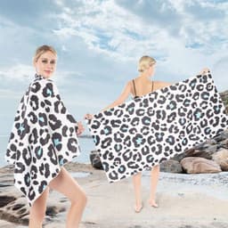 image-Thermal transfer wholesale bath towel European and American style fresh plant trend swimming beach mat towel adult double-sided velvet beach towel