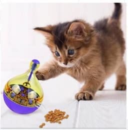 image-Interactive Cat IQ Treat Ball Toy Smarter Pet Toys Food Ball Food Dispenser For Cats Playing Training