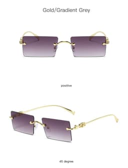 image-New Fashion Frameless Sunglasses European and American Small Frame Sunglasses Ladies Cross-border Trendy Sunglasses Factory Wholesale