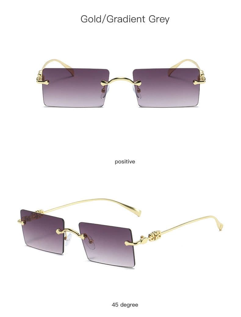 image-New Fashion Frameless Sunglasses European and American Small Frame Sunglasses Ladies Cross-border Trendy Sunglasses Factory Wholesale