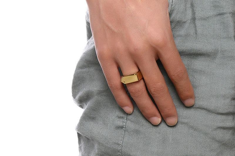 image-New Arrival Stainless Steel Trendy Brand Arrow Ring European and American Style Personalized Men's Ring Can Be Engraved RC-381