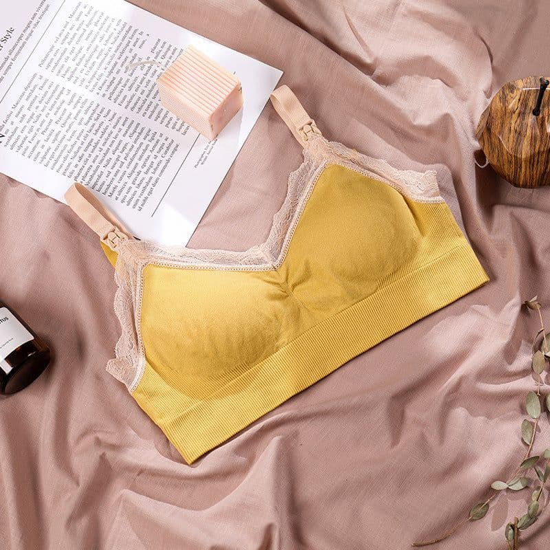 image-Pregnant Women Breastfeeding Bra No Rims - Anti-Sagging One-Handed (60 characters)