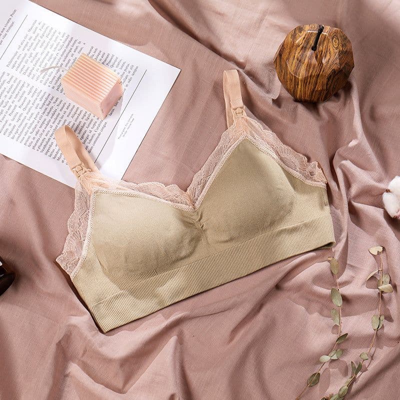 image-Pregnant Women Breastfeeding Bra No Rims - Anti-Sagging One-Handed (60 characters)