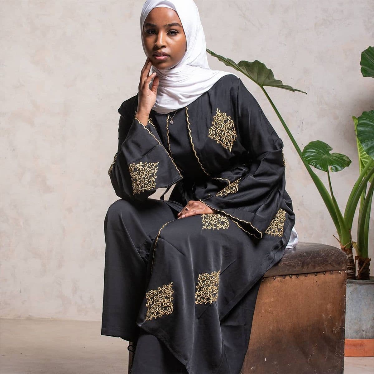 image-Women's Embroidered Cardigan - Blue 2XL Polyester