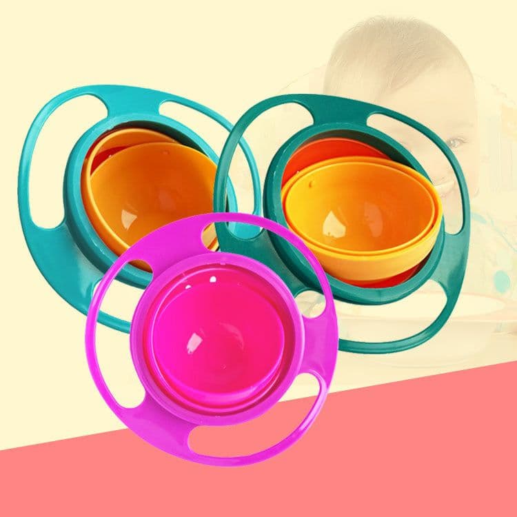 image-Flying Saucer Bowl - Green, Spill-Proof, Wholesale, PP Material