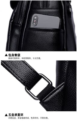 image-Women's Leather Backpack - 20-35L PU Korean Style