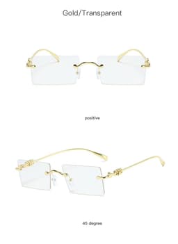 image-New Fashion Frameless Sunglasses European and American Small Frame Sunglasses Ladies Cross-border Trendy Sunglasses Factory Wholesale