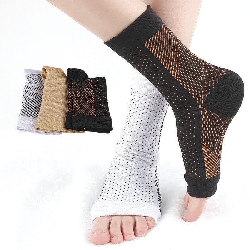 image-Copper Invisible Heel Compression Socks For Men Women Running And Basketball