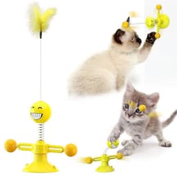 image-Meow Planet Spinning Cat Toy - Green Rotating Scratcher (65 characters)