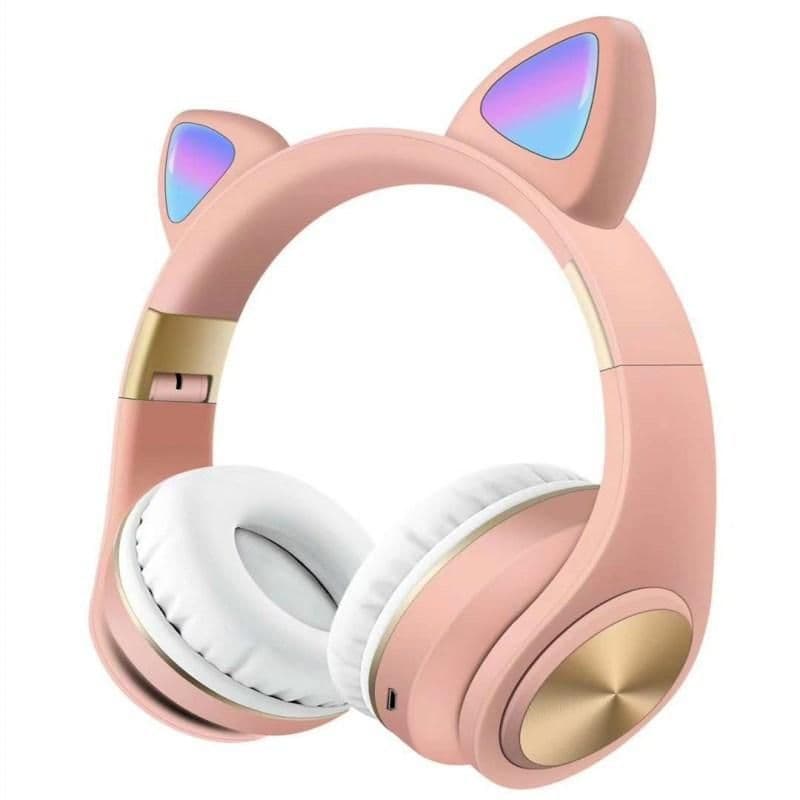 image-Cute Cat Ear Style Wireless Bluetooth Light Headset