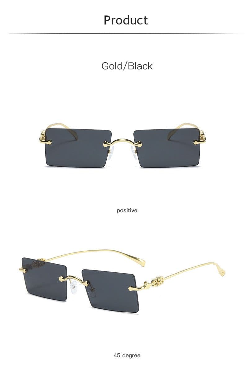 image-New Fashion Frameless Sunglasses European and American Small Frame Sunglasses Ladies Cross-border Trendy Sunglasses Factory Wholesale