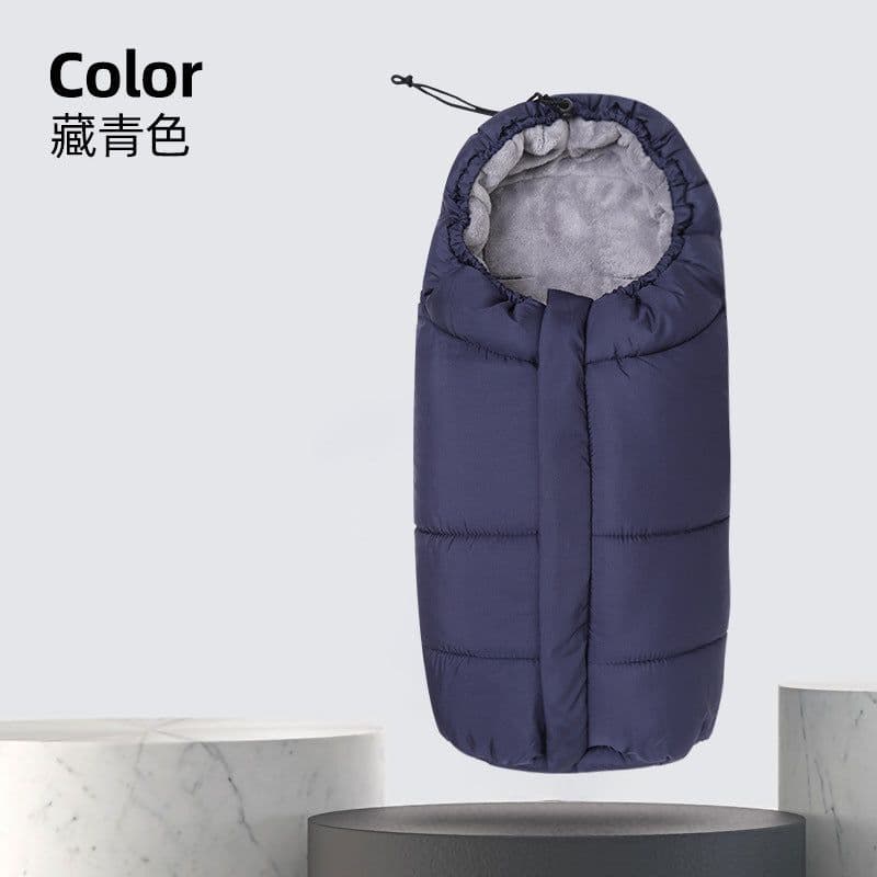image-AtBabyHome Baby Stroller Sleeping Bag, Dark Blue, Newborn Cozy, Anti-Kicking Quilt