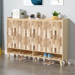 image-Imitation Wood Grain Tile Stickers 20x20cm PVC Modern Minimalist