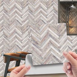 image-Imitation Wood Grain Tile Stickers 20x20cm PVC Modern Minimalist