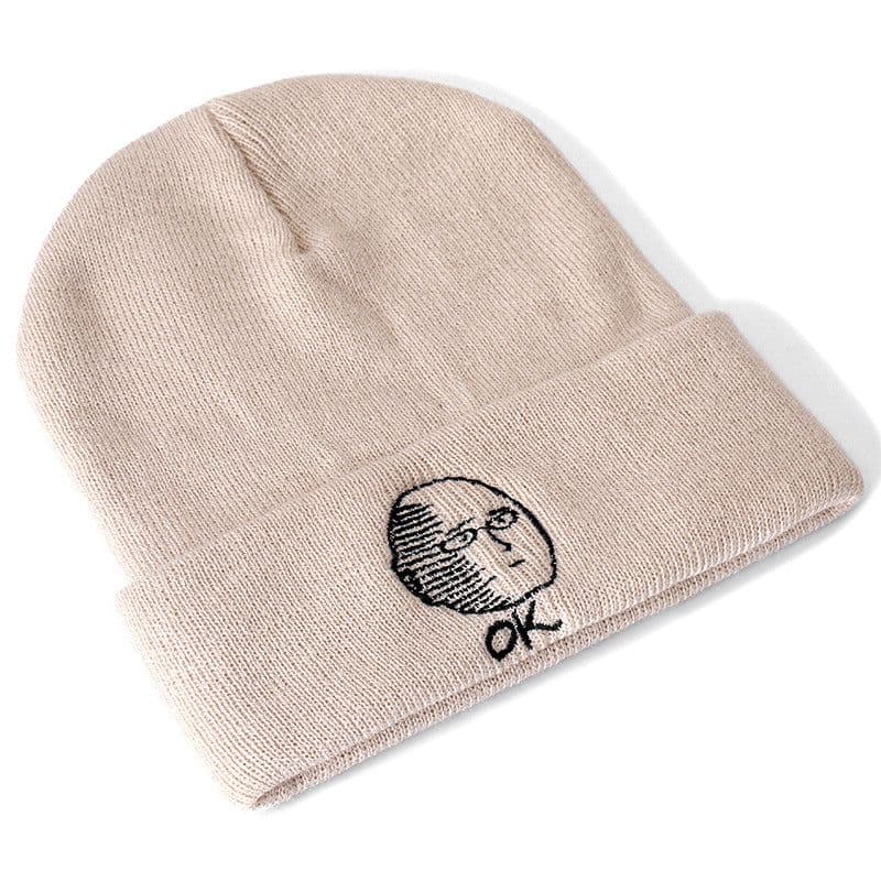 image-One punch Superman ONE PUNCH MAN embroidered knitted hat autumn and winter ski hat pullover hat woolen hat