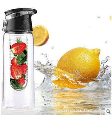image-Water bottle outdoor sports lemon water cup artifact