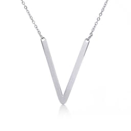 image-Fabulous Rose Gold Plated Stainless Steel Initial Letter Pendant Necklace
