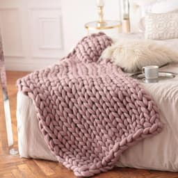 image-Nordic Thick Wool Blanket, Icelandic Knit, Newborn Photography Prop - 127x152cm