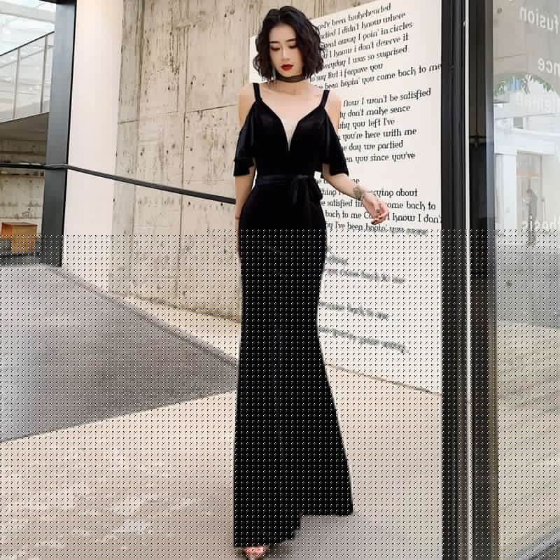 image-Evening Burgundy Fishtail Skirt 2023 Long Wedding Dress