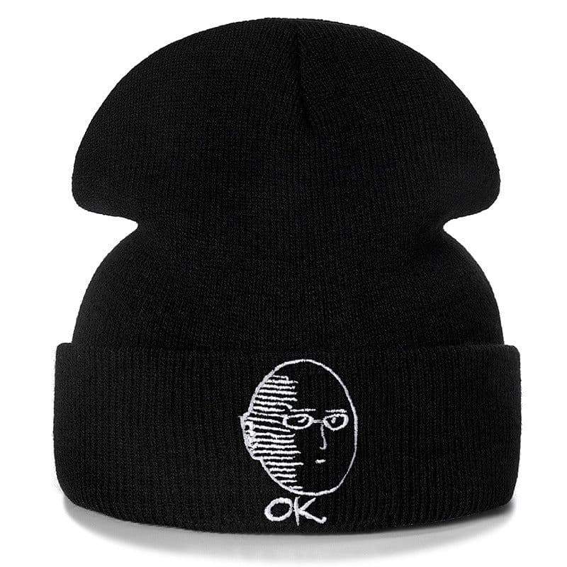 image-One punch Superman ONE PUNCH MAN embroidered knitted hat autumn and winter ski hat pullover hat woolen hat