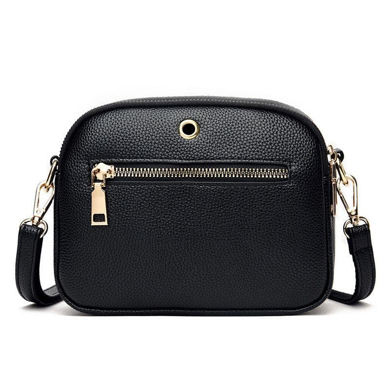 image-Women's Shoulder Bag - Taro Purple PU Small Round