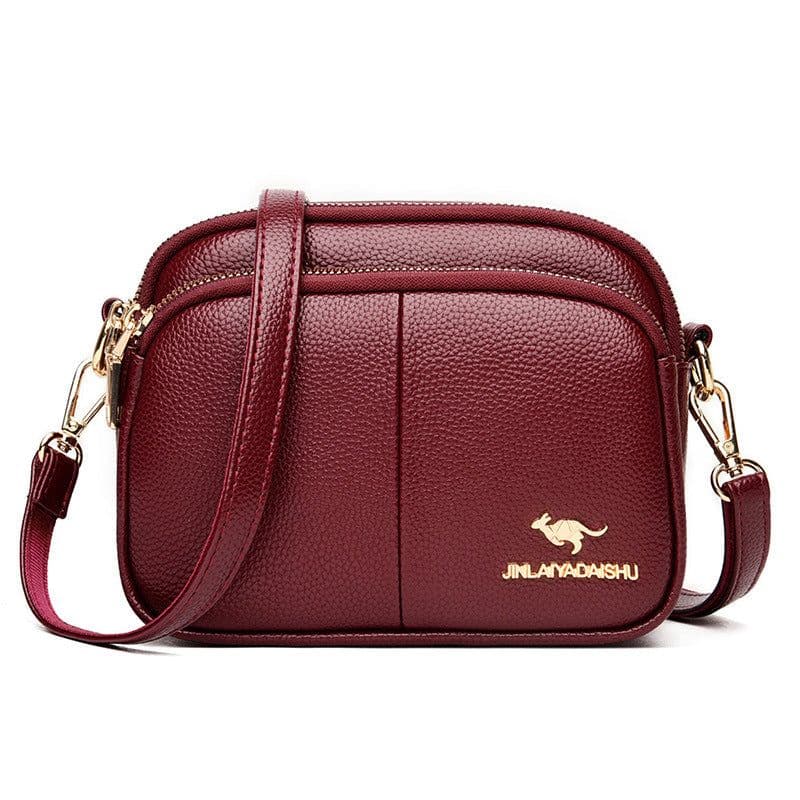 image-Women's Shoulder Bag - Taro Purple PU Small Round
