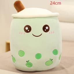 image-Cute Fruit Drink Plush Stuffed Soft Strawberry Milk Tea Plush Boba Tea Cup Toy Bubble Tea Pillow Cushion Kids Gift