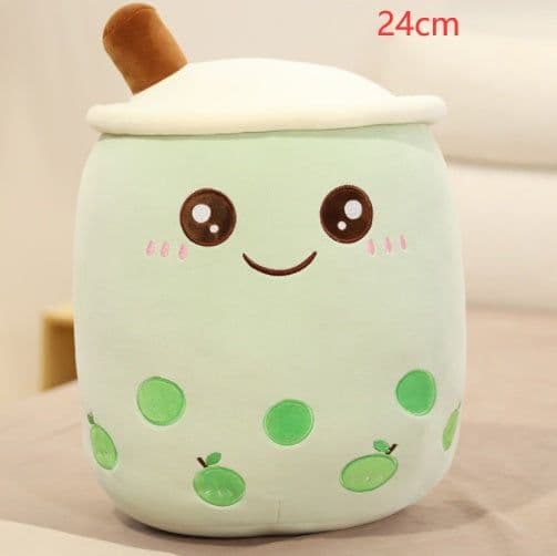 image-Cute Fruit Drink Plush Stuffed Soft Strawberry Milk Tea Plush Boba Tea Cup Toy Bubble Tea Pillow Cushion Kids Gift