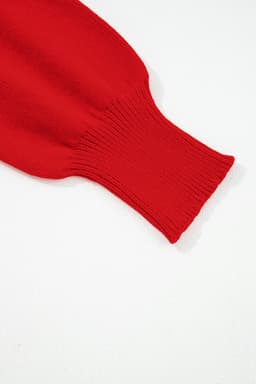 image-Red Snowflake Christmas Turtleneck Sweater