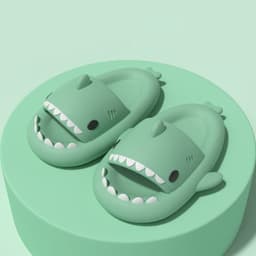 image-Adult's Slippers Indoor Outdoor Funny Shark Cartoon