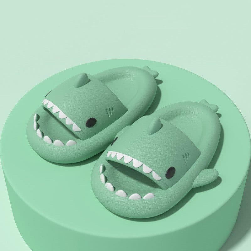image-Adult's Slippers Indoor Outdoor Funny Shark Cartoon